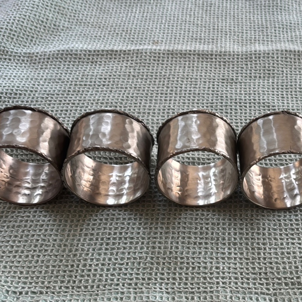 Elegant Silver Napkin Rings Set